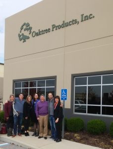 Oaktree and Alango staff outside the former's headquarters in Chesterfield, Missouri.